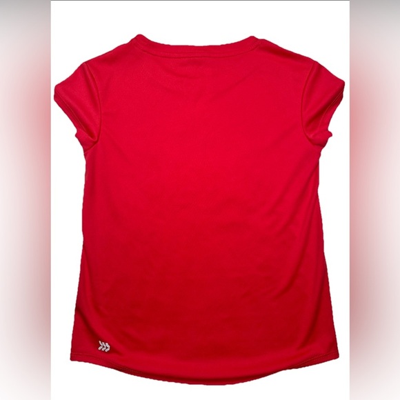 All in motion Graphic Tee Girls Kids athletic top summer Pink Aloha Flower - Picture 2 of 7